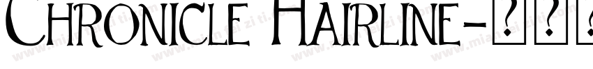 Chronicle Hairline字体转换
